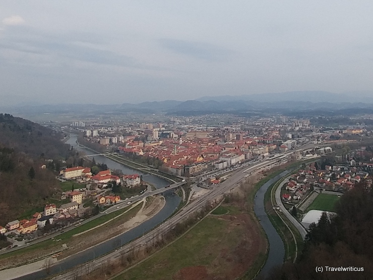 Blick von der Burg auf Celje