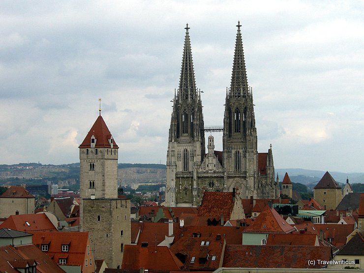 Dachlandschaft in Regensburg, Deutschland